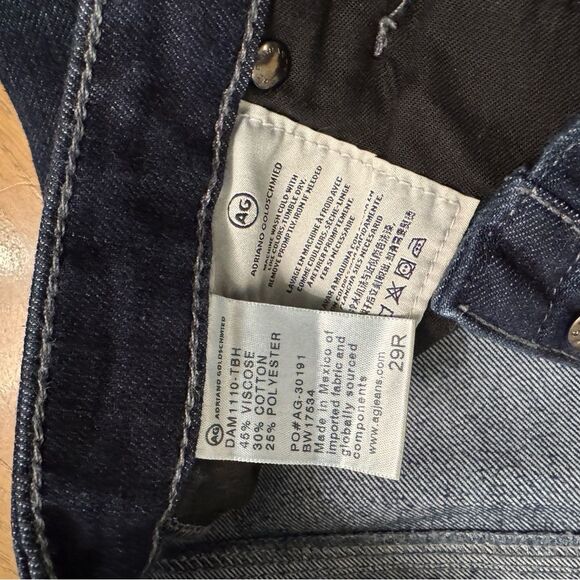 Dark Blue Women's Jeans cigarette AG fall denim winter school football 29r - Picture 3 of 9